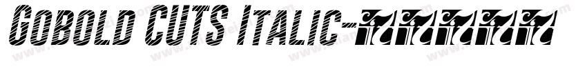 Gobold CUTS Italic字体转换